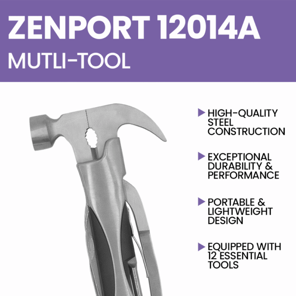Zenport 12014A 12-in-1 Survival Tool Multi-Function