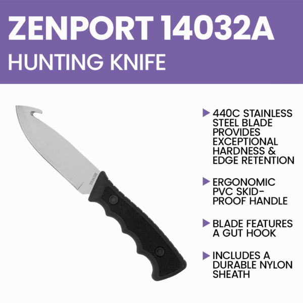 Zenport 14032A Hunting Knife - 9-Inch