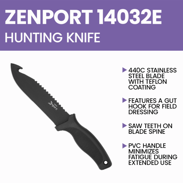 Zenport 14032E Hunting Knife - 10.6-Inch