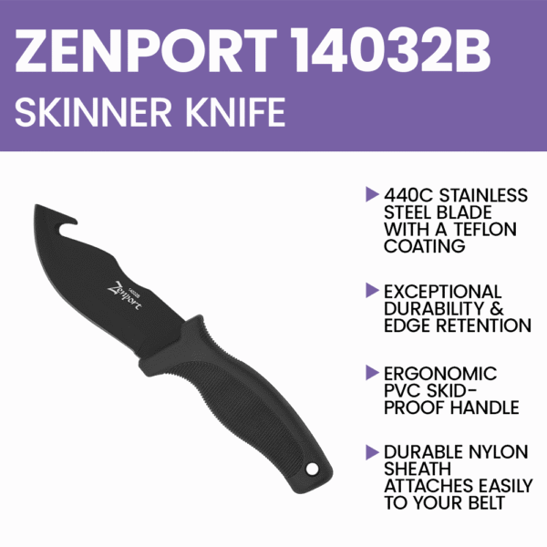 Zenport 14032B Hunting Knife - 9-Inch