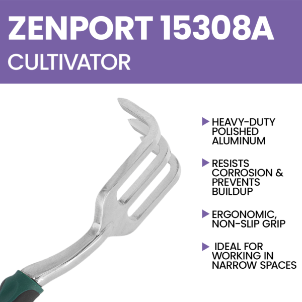 Zenport 15308A 3-Prong Cultivator - 14-Inch