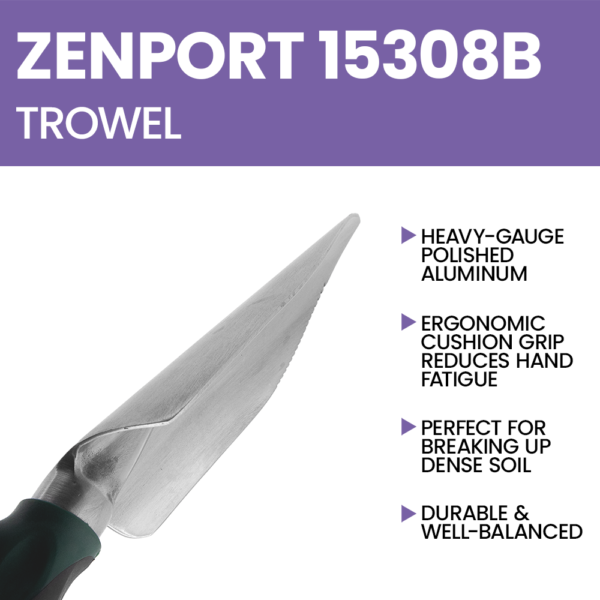 Zenport 15308B Aluminum Digging Trowel