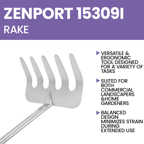 Zenport 15309I Soil Rake