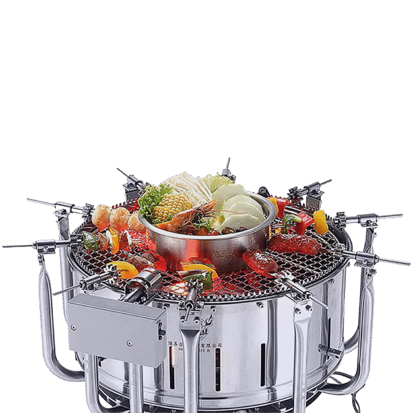 Zenport 860022 Uncle Roast Automatic Rotisserie BBQ Grill