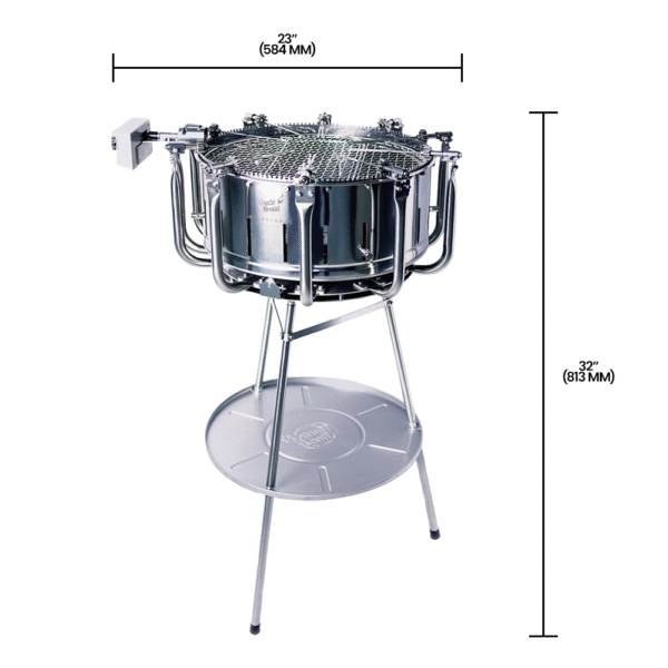 Zenport 860022 Uncle Roast Automatic Rotisserie BBQ Grill