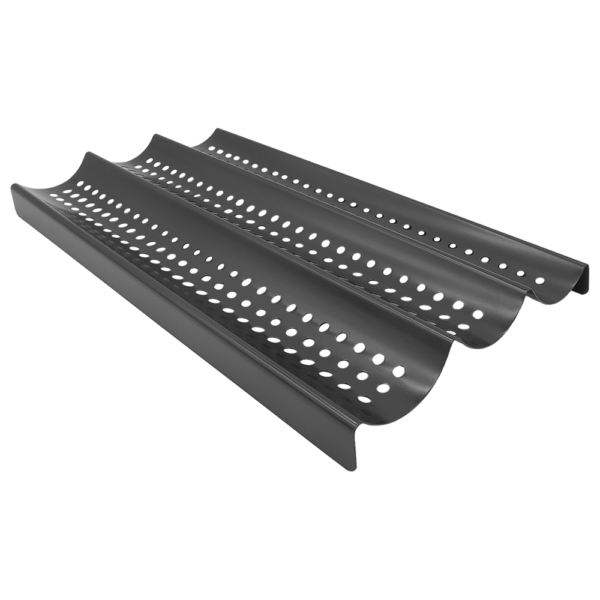 Zenport 870002 3-Loaf Perforated Baguette French Nonstick Bread Pan, 16 by 9-Inch
