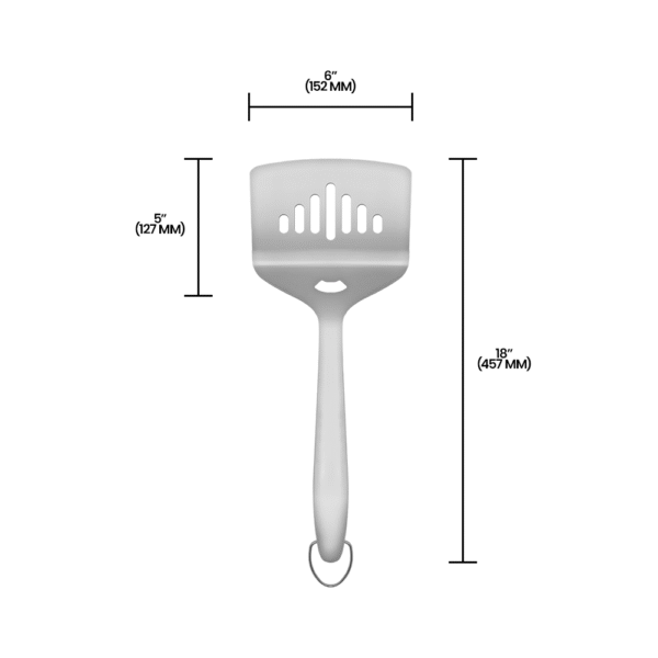 Zenport 880006C Wide Fish Turner Slotted Spatula, 7-Inch