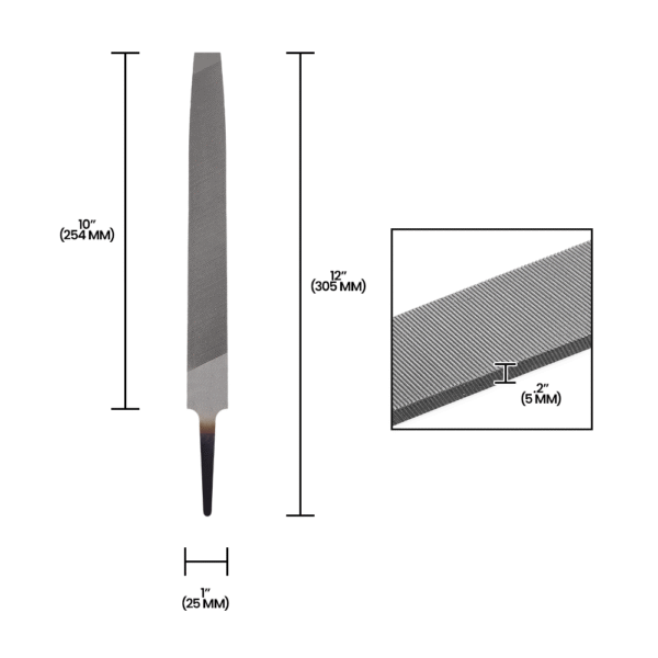 Zenport AGF250 Mill Bastard File, 10-Inch