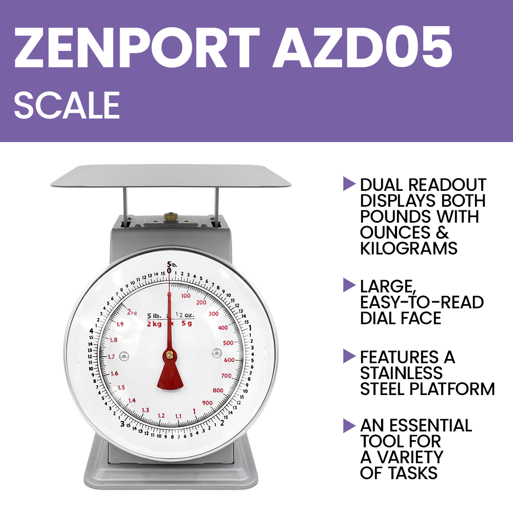 Zenport AZD05 Platform Mechanical Dial Scale, 5-Pound