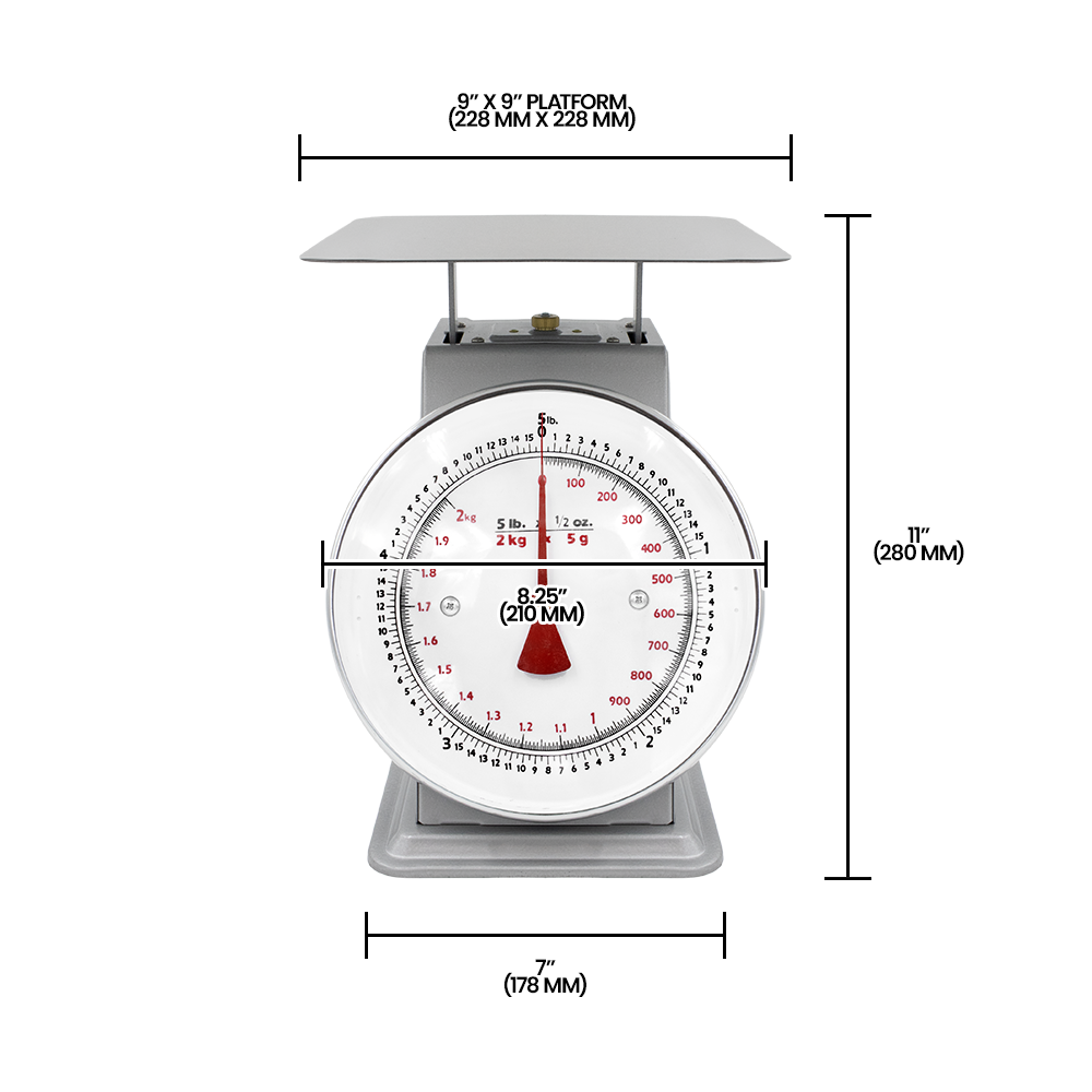 Zenport AZD05 Platform Mechanical Dial Scale, 5-Pound
