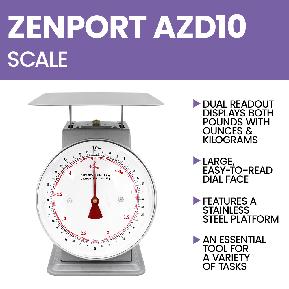 Zenport AZD10 Platform Mechanical Dial Scale, 10-Pound
