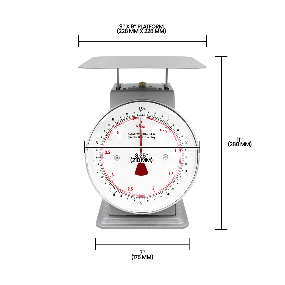 Zenport AZD10 Platform Mechanical Dial Scale, 10-Pound
