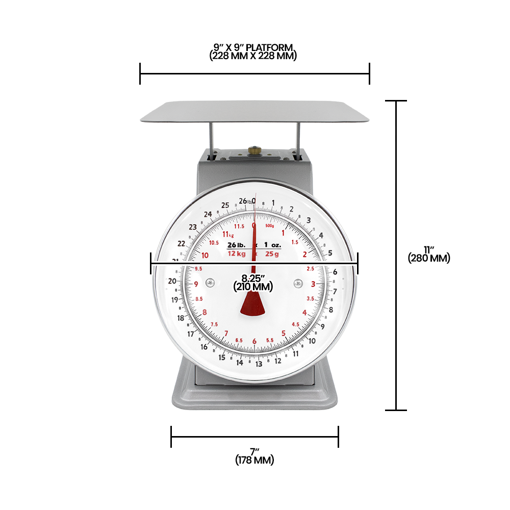 Zenport AZD25 Platform Mechanical Dial Scale, 25-Pound