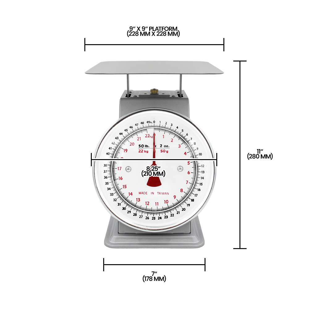 Zenport AZD50 Platform Mechanical Dial Scale, 50-Pound