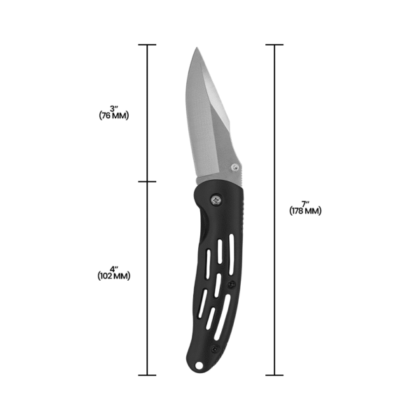 Zenport CSK7022 Deluxe Folding Pocket Knife with Straight Blade, 3.25-Inch