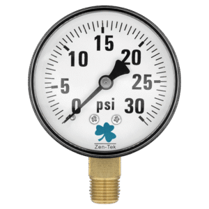 Zenport DPG30 Dry Air Pressure Gauge, 30 PSI