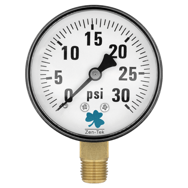 Zenport DPG30 Dry Air Pressure Gauge, 30 PSI