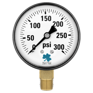 Zenport DPG300 Dry Air Pressure Gauge, 300 PSI