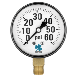 Zenport DPG60 Dry Air Pressure Gauge, 60 PSI