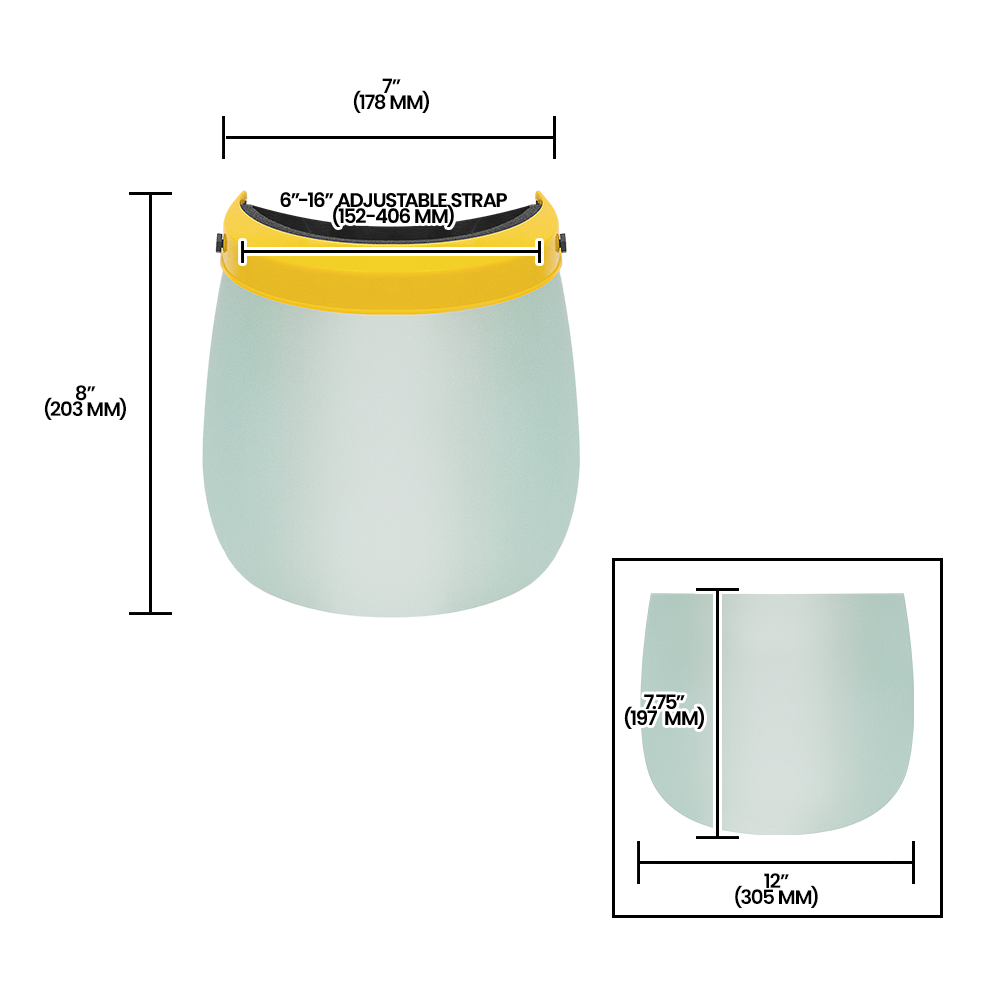 Zenport FS802 Protective Face Shield with Removable Clear Screen