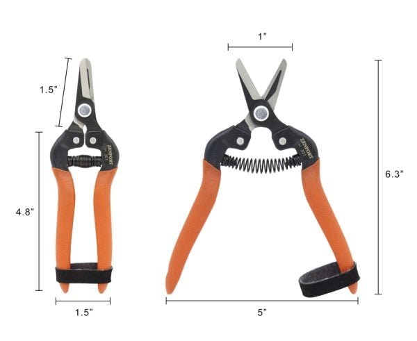 Zenport H301 Harvest Shear, Short Straight Carbon Steel Blade