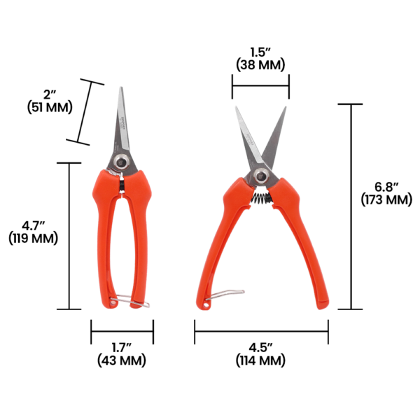 Zenport H306S Euro Style Harvest Shear, Straight Stainless Steel Blade