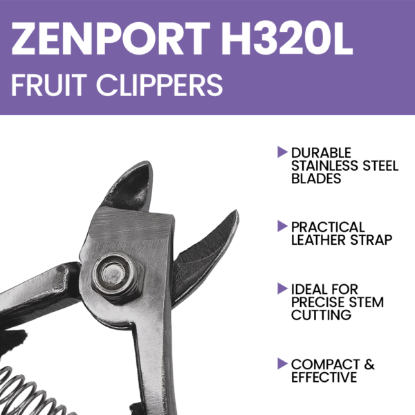 Zenport H320L Fruit Clippers with Strap, 5-Inch