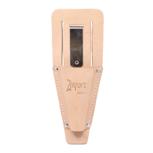 Zenport HJ262 Leather Pruner Sheath with Belt Loop & Metal Clip, Narrow