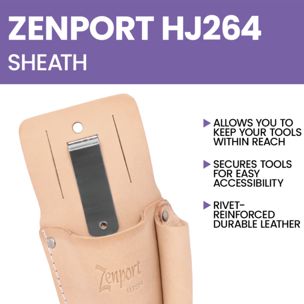 Zenport HJ264 Leather Pruner Sheath w/ Sharpener Pocket