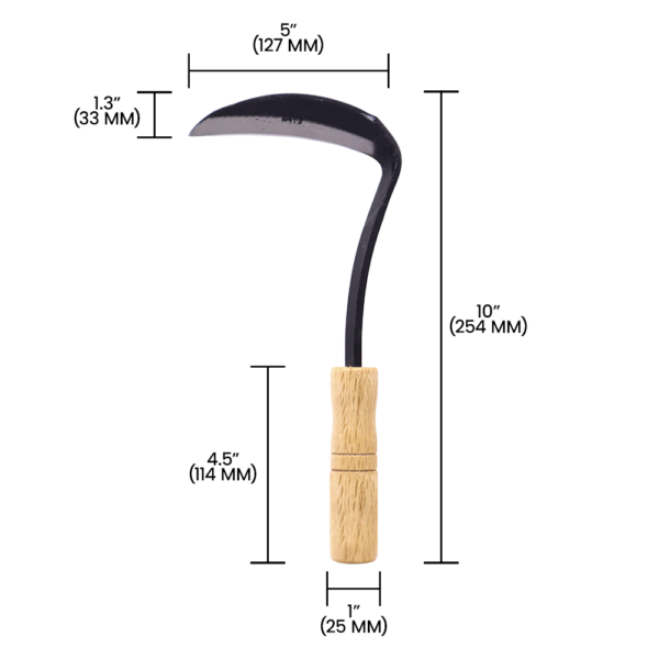 Zenport Sickle Clad Moon Weeding Sickle