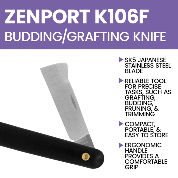 Zenport K106F Grafting and Budding Folding Knife, 2.25-Inch Blade