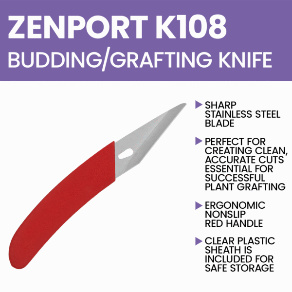 Zenport Budding And Grafting Knife With Sheath