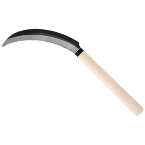 Zenport K205 Harvest Knife Weeding Sickle with Wood Handle, Steel Blade