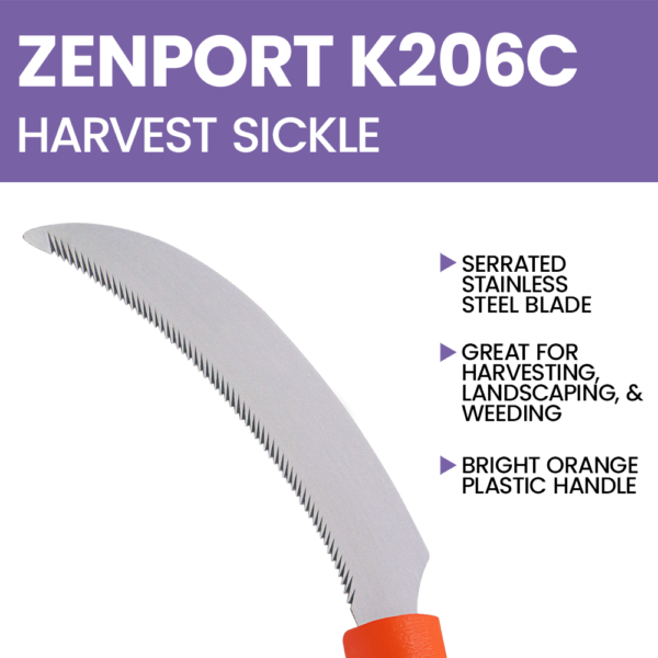 Zenport Harvest Sickle with Handle