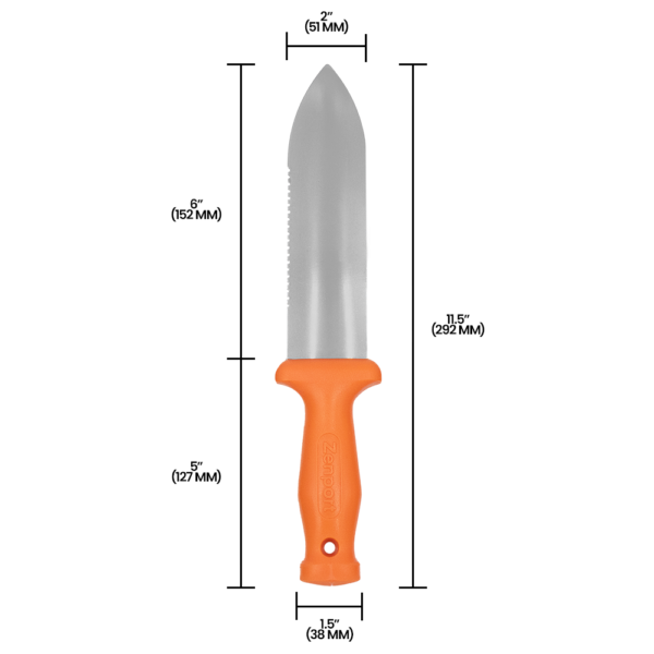 Zenport K245 ZenBori Soil Knife, 6-Inch Serrated Blade