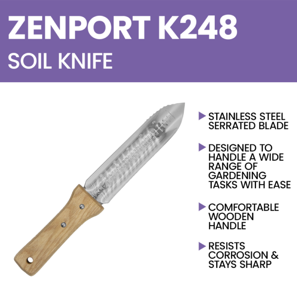 Zenport K248 Wood Handled Deluxe ZenBori Knife