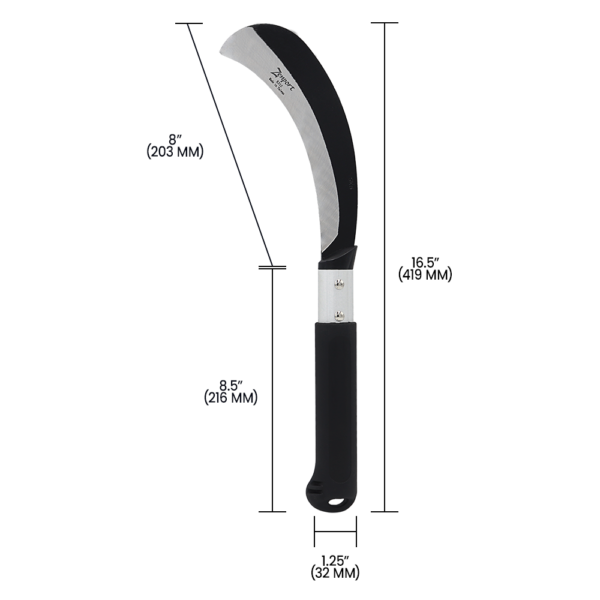 Zenport K312 Harvest Sickle, 8-Inch Blade