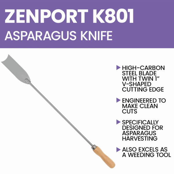 Zenport K801 Asparagus Knife Weeding Tool, 25-Inch