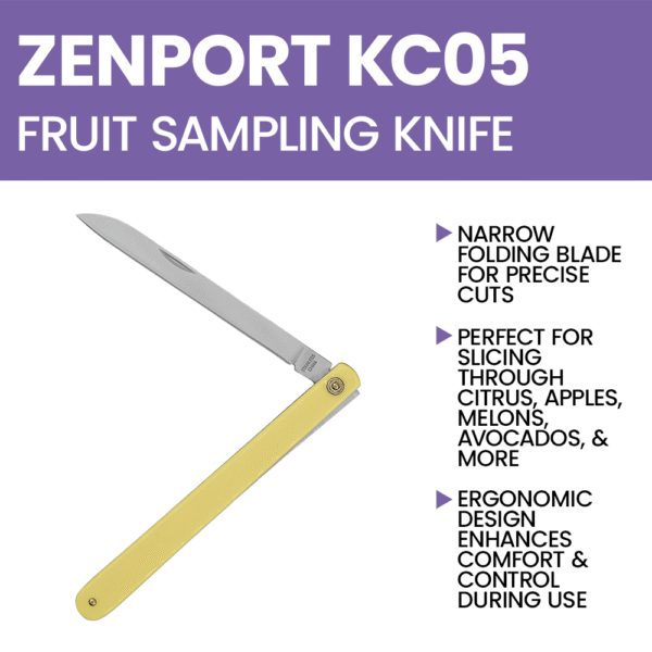 Zenport KC05 Fruit Sampling Knife with Carrying Case