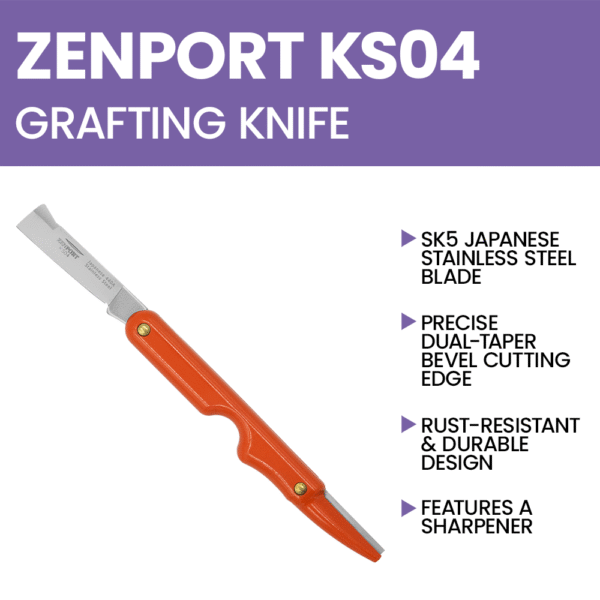 Zenport KS04 Knife Sharpener with Grafting Knife Combo