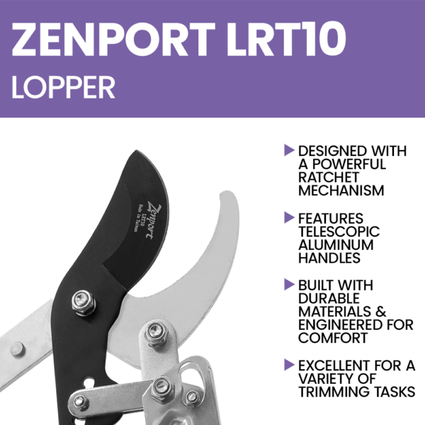 Zenport LRT10 Telescopic Ratchet Bypass Lopper