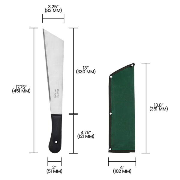 Zenport MP13 Machete with Sheath, 13-Inch