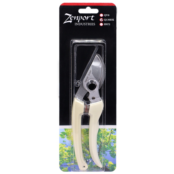 Zenport Q130DX Bypass Pruner, .5-Inch Cut Japanese-style Pruner, 8.5-Inch