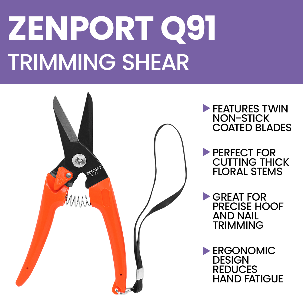 Zenport Q91 Ultra Twig and Hoof Trimming Shears, 7.25-Inch