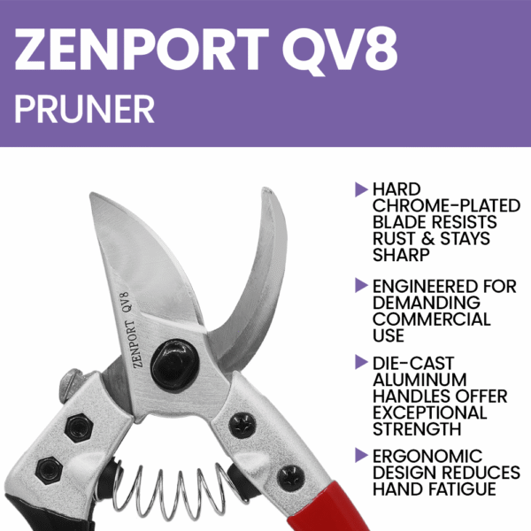 Zenport QV8 Single Hand Q Series V8 Professional Pruner