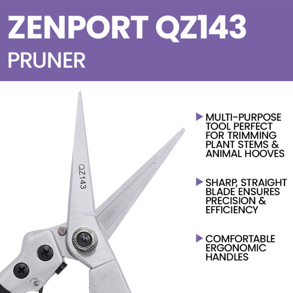 Zenport QZ143 Pruner Hoof Trimmer, Floral Bunch Cutter, 8-Inch