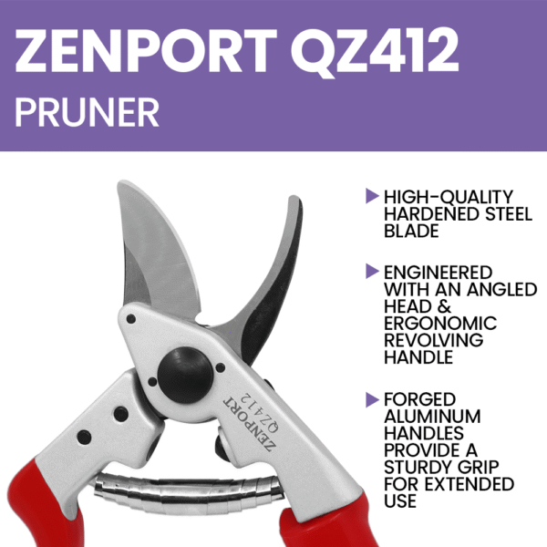 Zenport QZ412 Small Rotating Professional Pruner, 7.25-Inch