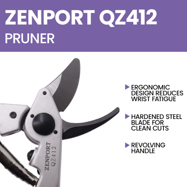 Zenport QZ412 Small Rotating Professional Pruner, 7.25-Inch