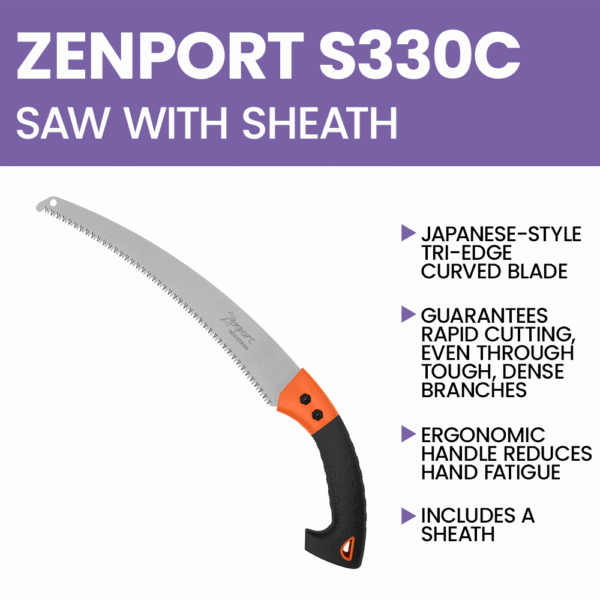 Zenport S330C Curved Blade Saw, 13-Inch