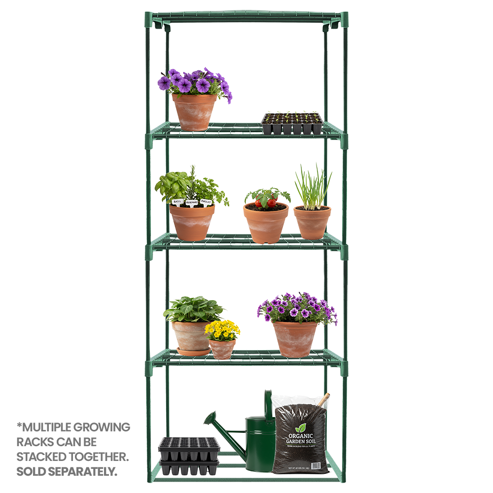 Zenport SH3222A 3-Tier Greenhouse Plant Growing Rack